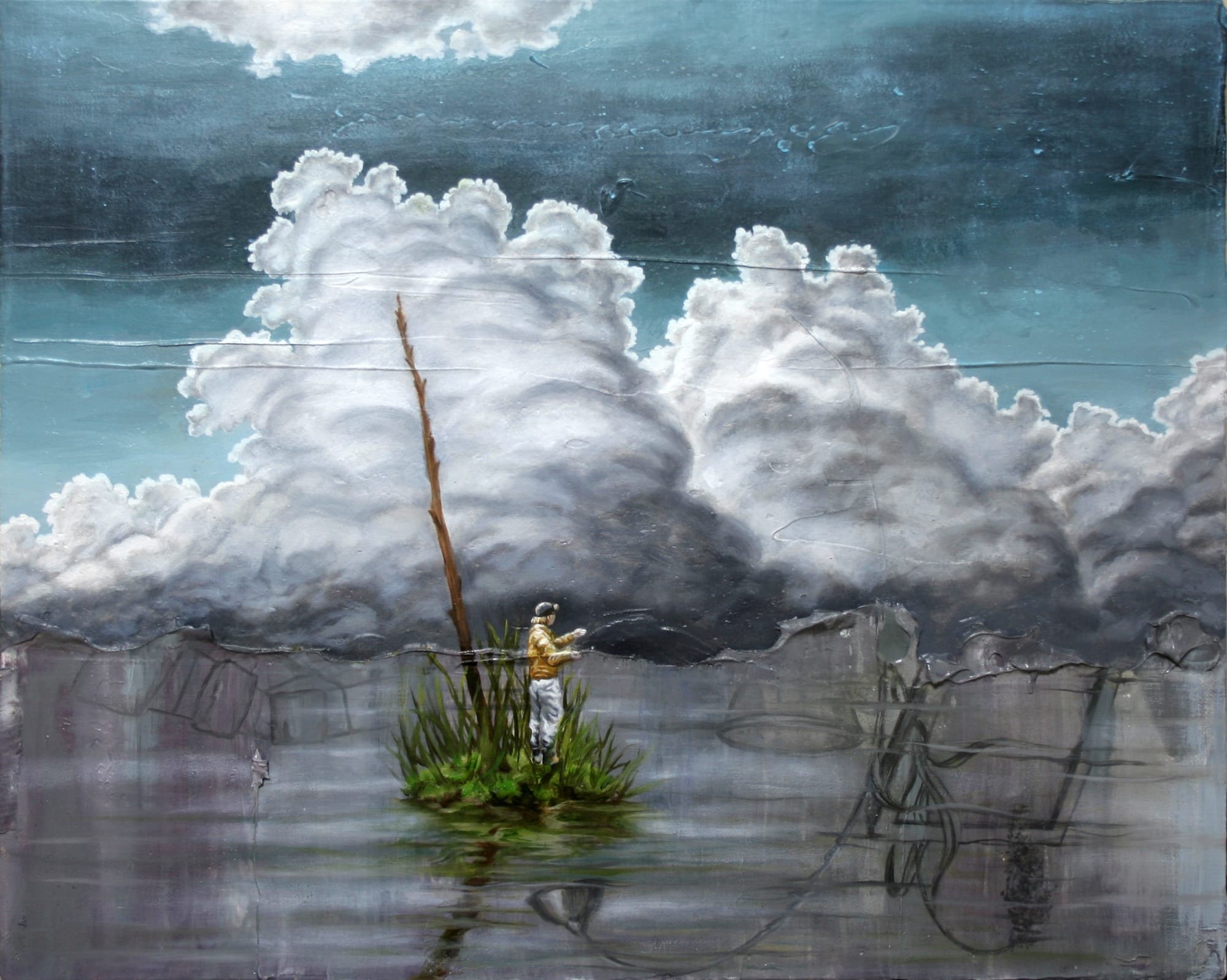 A Fisherman oil on canvas 37.3 x 45.3cm 2018