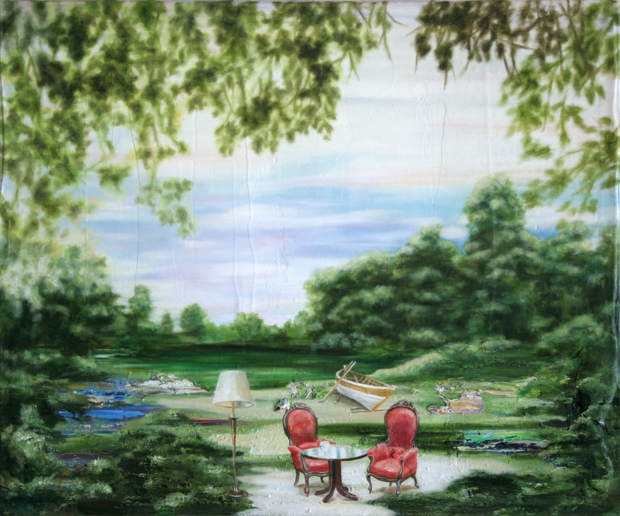 A room of table oil on canvas 50 x 60cm 2018