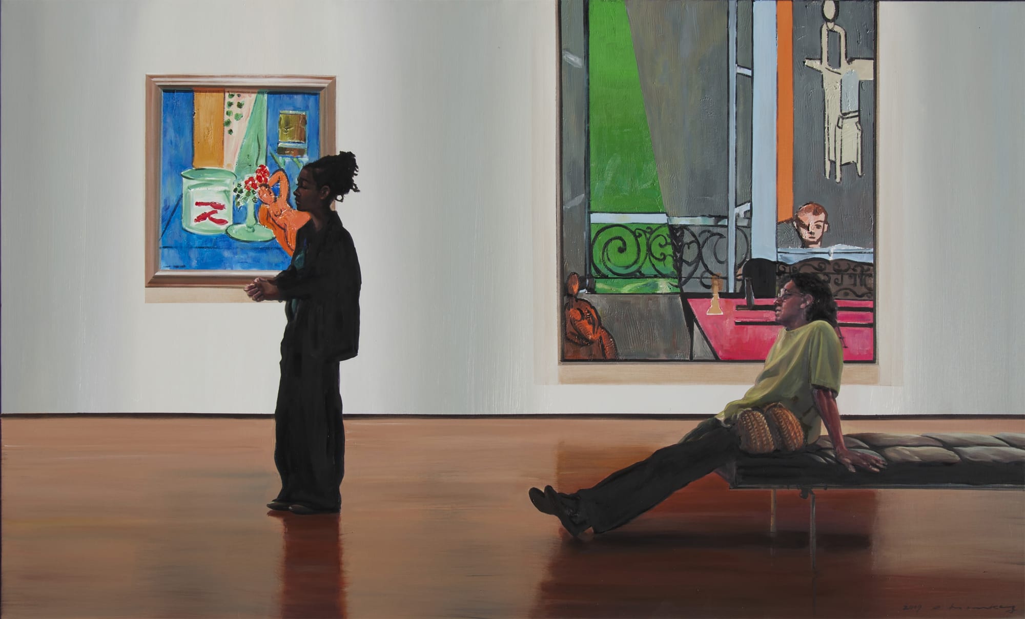 Ways of Seeing-Piano Lesson oil on canvas 97 x 162.2cm 2017