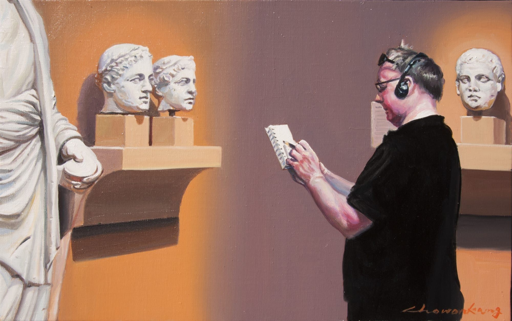 Ways of Seeing–Drawing man Ⅰ oil on canvas 33.4 x 53cm 2018