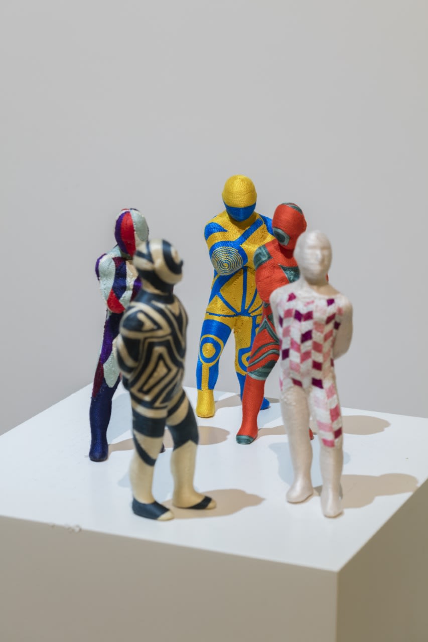 LEE JUN Bystander mixed media 24 x 2 x 3cm (each) 2011-2018