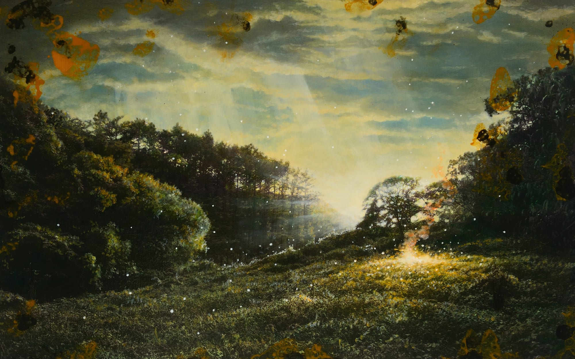 Unknown Artist-May 14th 17 mixed media on canvas 33.4 x 53cm 2017