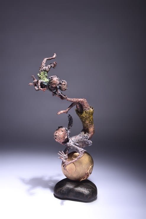 Scent of Mom bronze, copper plate 35 x 25 x 76cm 2016