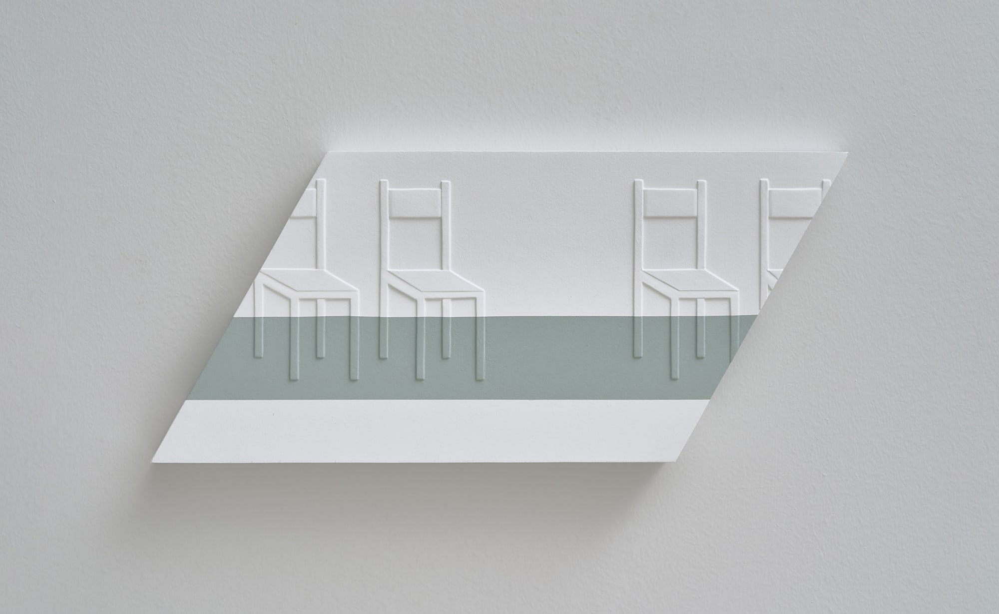 KIM JEEYEON An Empty Room Putty and Paint on Plywood 22.3 × 50cm 2025