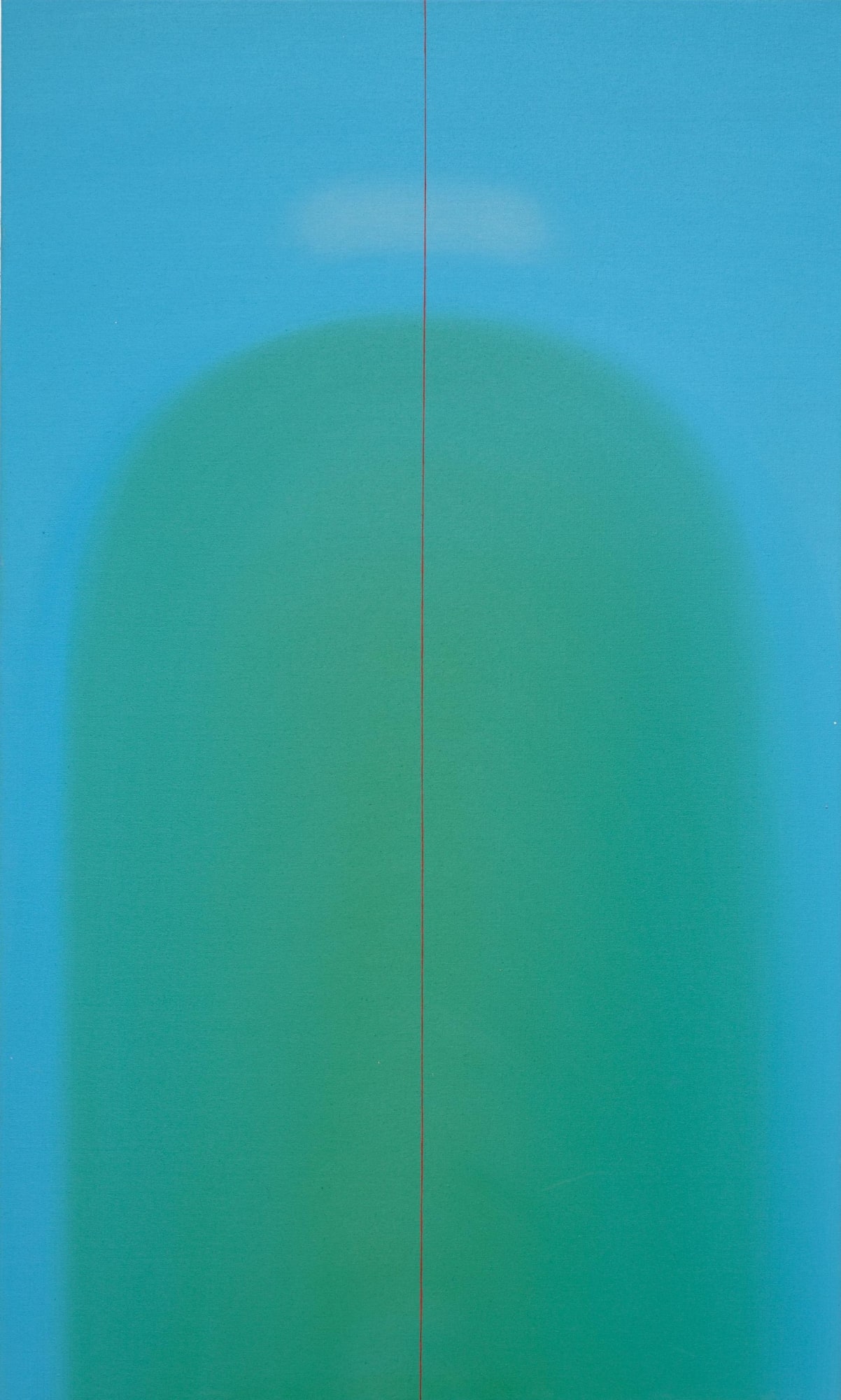 GHIL WOOJUNG Savouring Silence 21 Oil on linen 100 x 50cm 2023