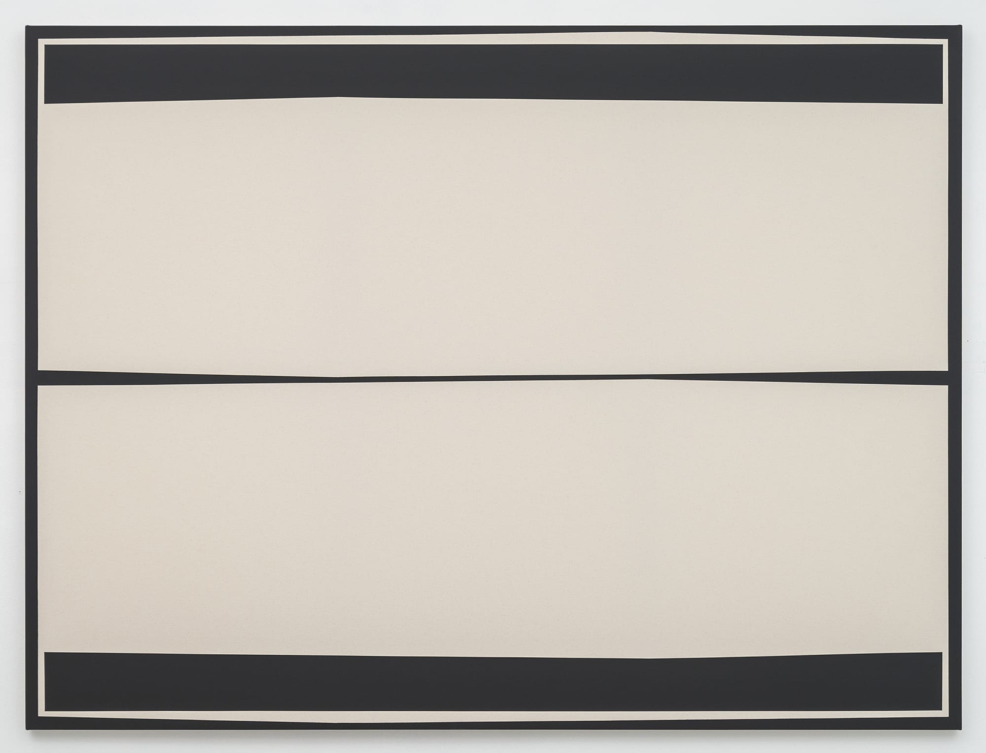 Peter Demos, Untitled. 2022, matte acrylic on raw canvas, 54 x 72 inches.