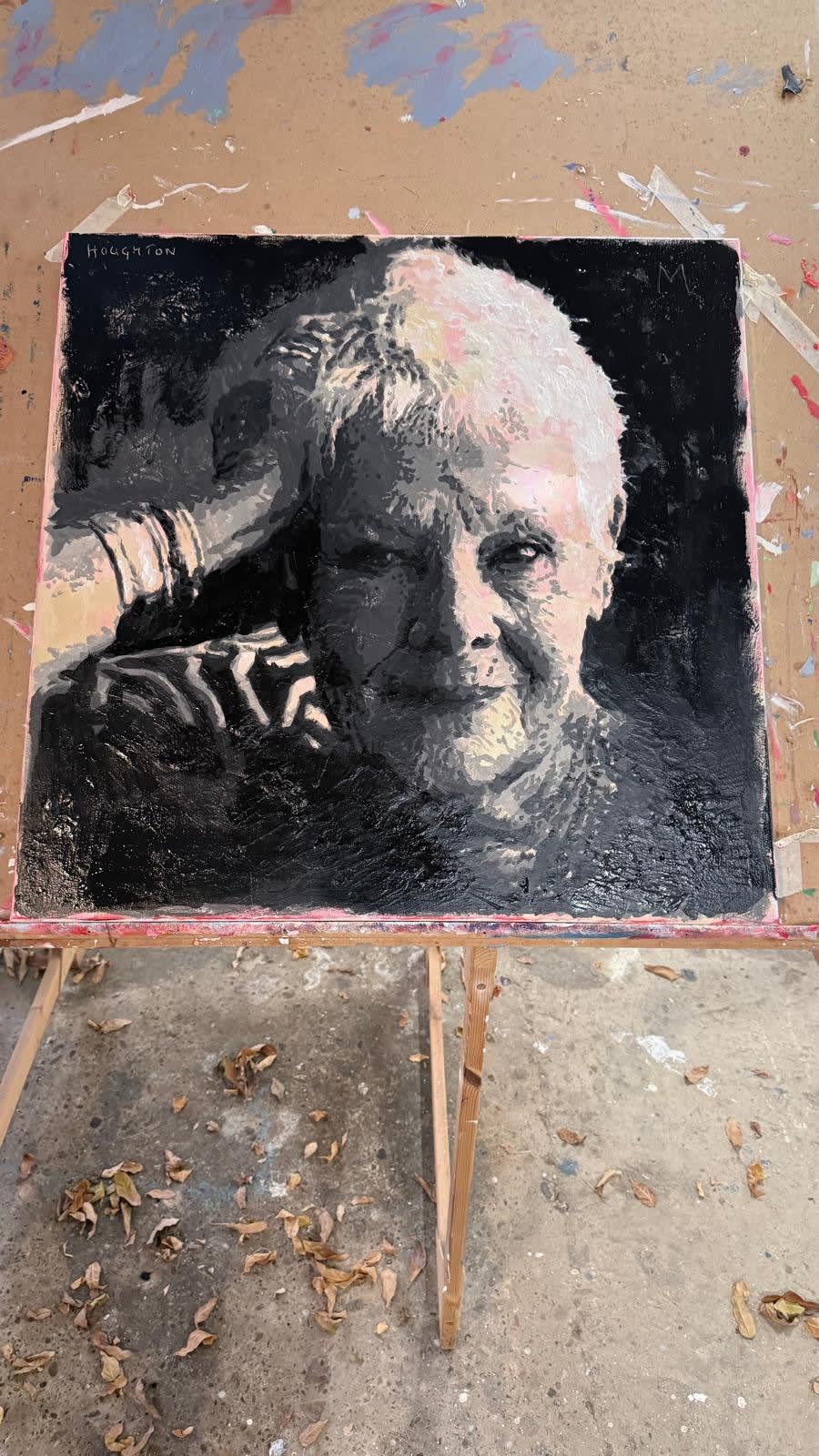 'M', Dame Judi Dench Acrylic on Canvas
