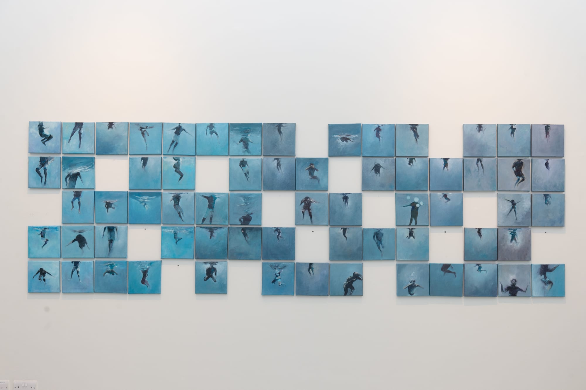 Convergence : A group exhibition (Photo: works display by Qatari artist Hind Al Obaidli)