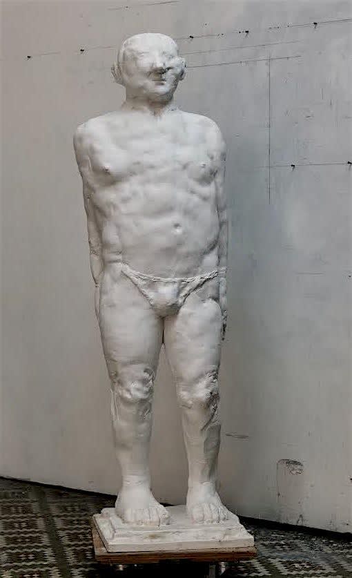 Bruce M. Gagnier - Citizen II, 2022, Hydrocal, 63h x 17w x 16d inches