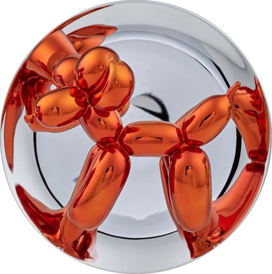 Balloon Dog (Orange) 10 1/2 x 10 1/2 x 5 in., Ed. 2300