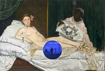 Gazing Ball (Manet Olympia) 33 11/16 x 46 7/8 in., Ed. 20