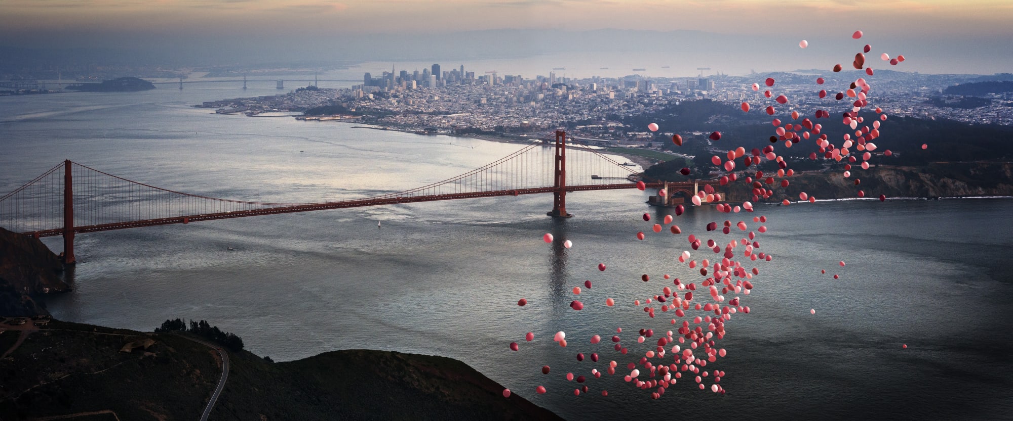 Balloons Over San Francisco, 2016 30 x 72 in., Ed. 10