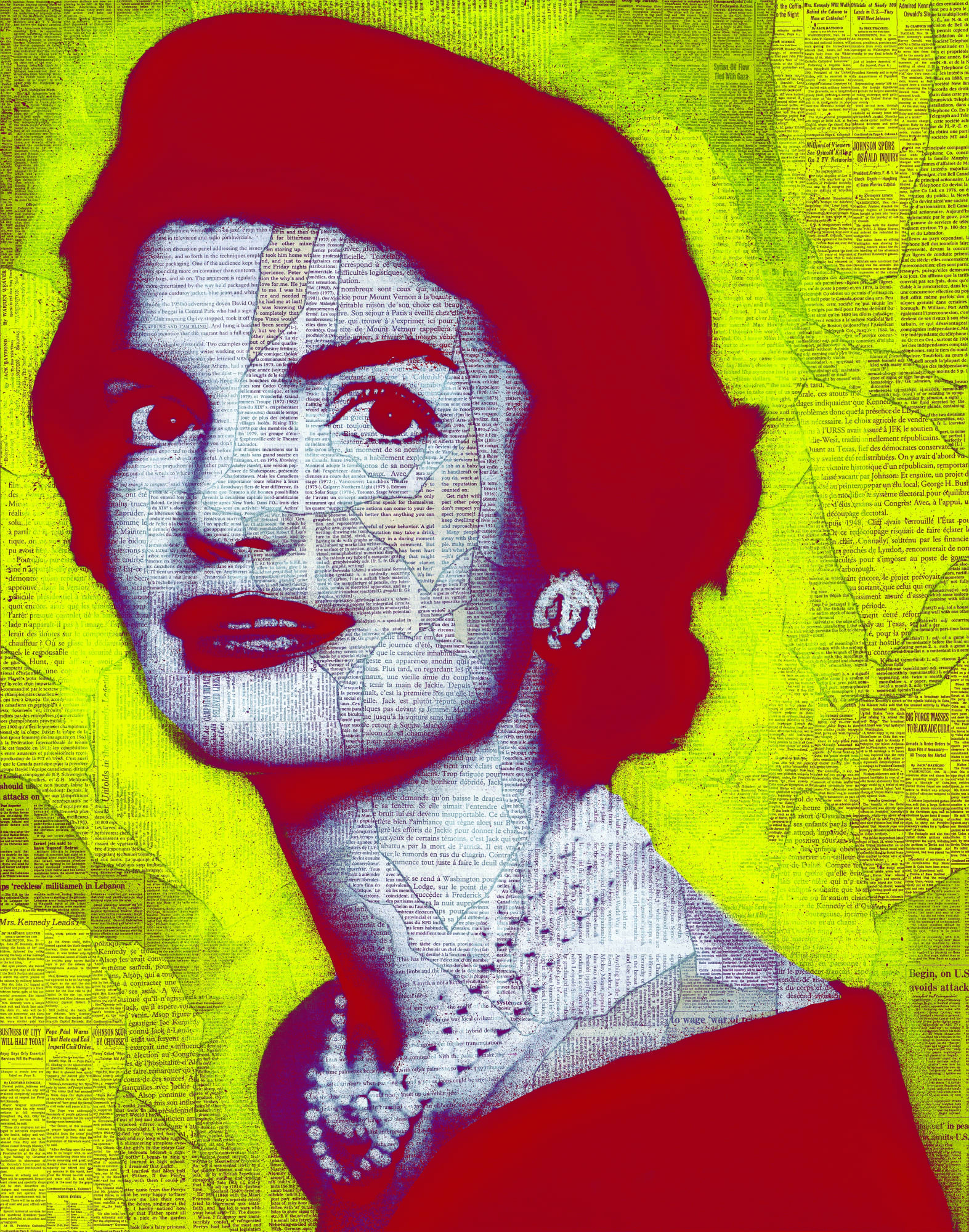 jackie o, jaune, 2016 12 x 9 in., Ed. 10