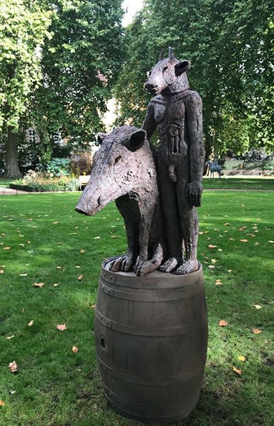 Minotaur and Boar on a Barrel, 2017 23 6/10 x 9 x 11 4/5 in., Ed. 9 82 5/8 x 37 3/8 x 27 1/2 in., Ed. 9