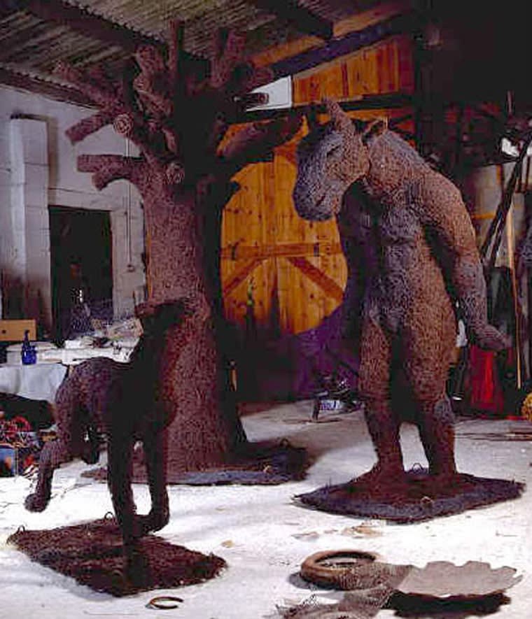Minotaur, Dog and Tree, 1999 120 x 87 x 48 in.