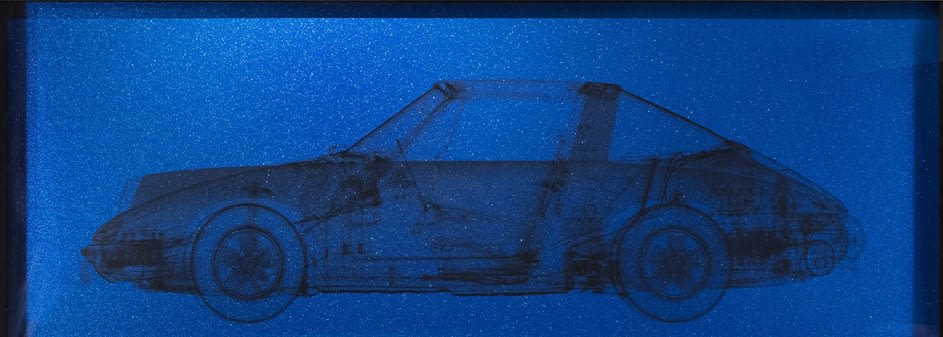 Porsche 911 Targa Metallic Blue, 2021 23 1/2 x 65 1/2 in., Ed. 15