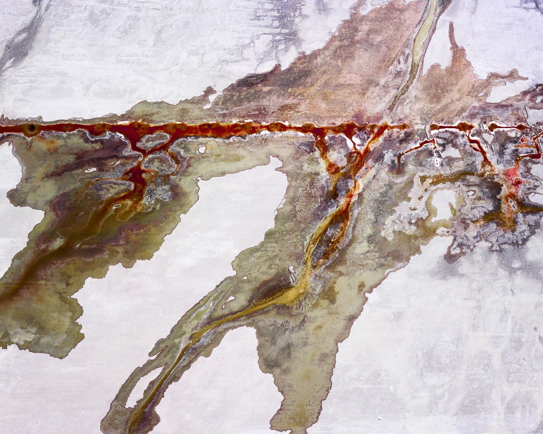 Owens Lake I, Mojave Desert, California, USA, 2015 21 x 26 in., Ed. 7 & 2AP 32 x 40 in., Ed. 7 & 2AP 44 x 55 in., Ed. 10 & 2AP 59 x 73 1/2 in., Ed. 5 & 2AP