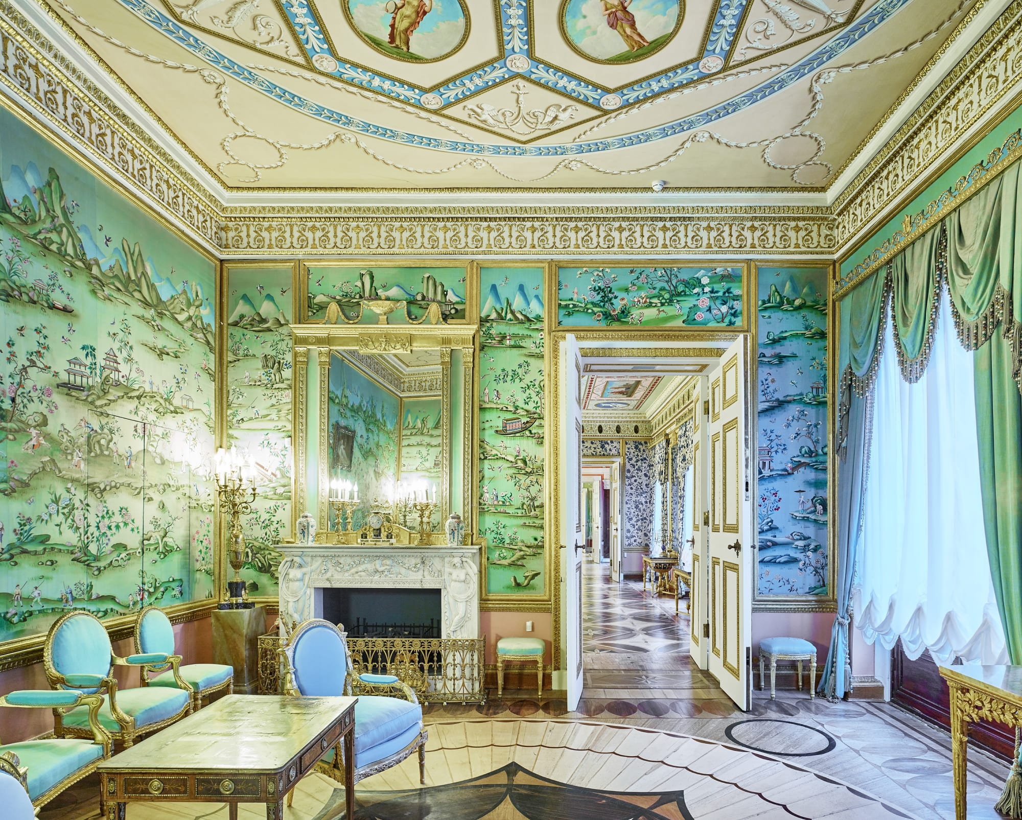 Blue Drawing Room, Catherine Palace, Russia, 2014 21 x 26 in., Ed. 7 & 2AP 32 x 40 in., Ed. 7 & 2AP 44 x 55 in., Ed. 10 & 2AP 59 x 73 1/2 in., Ed. 5 & 2AP