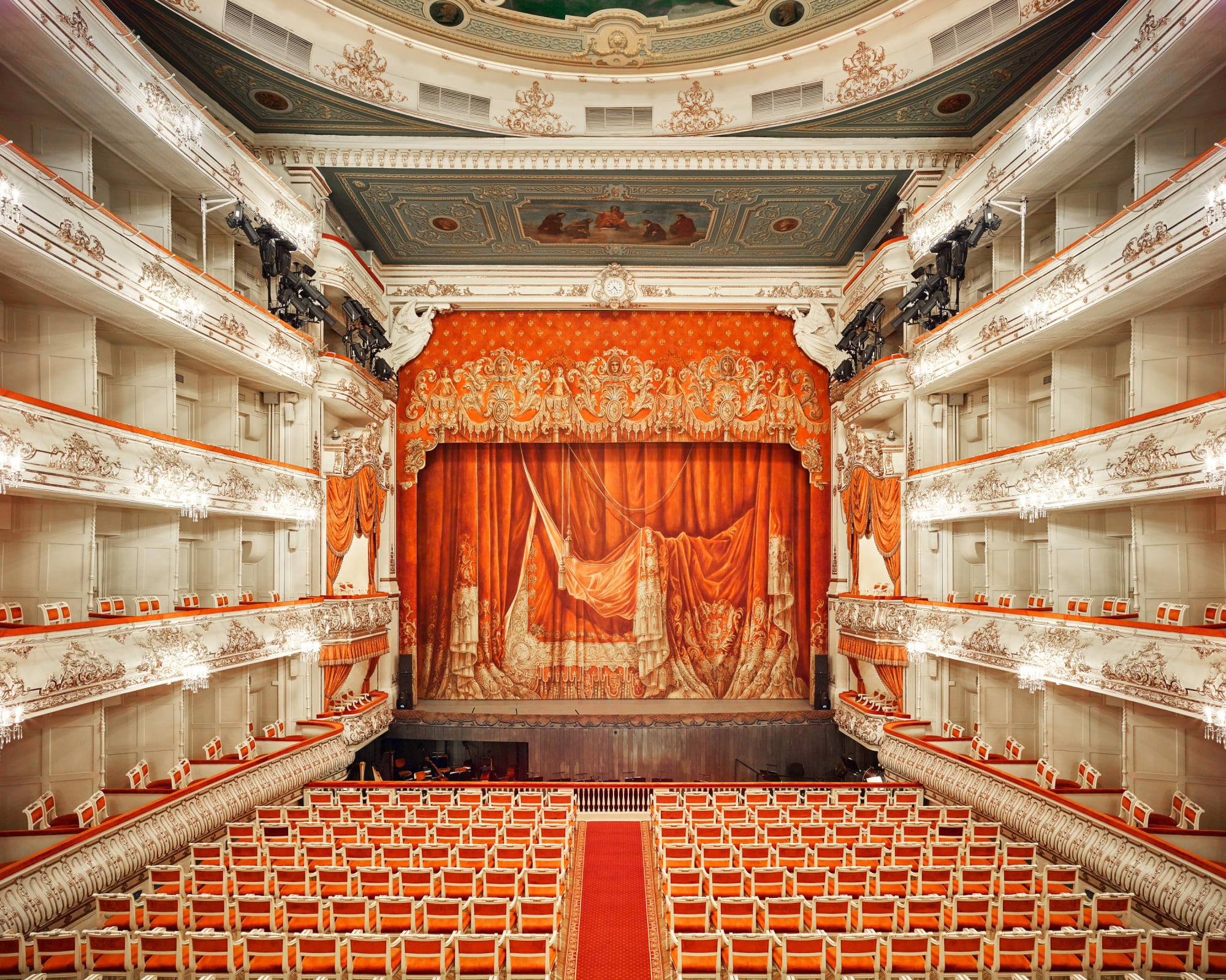Mikhailovsky Theatre (Curtain), St Petersburg, Russia, 2014 21 x 26 in., Ed. 7 & 2AP 32 x 40 in., Ed. 7 & 2AP 44 x 55 in., Ed. 10 & 2AP 59 x 73 1/2 in., Ed. 5 & 2AP