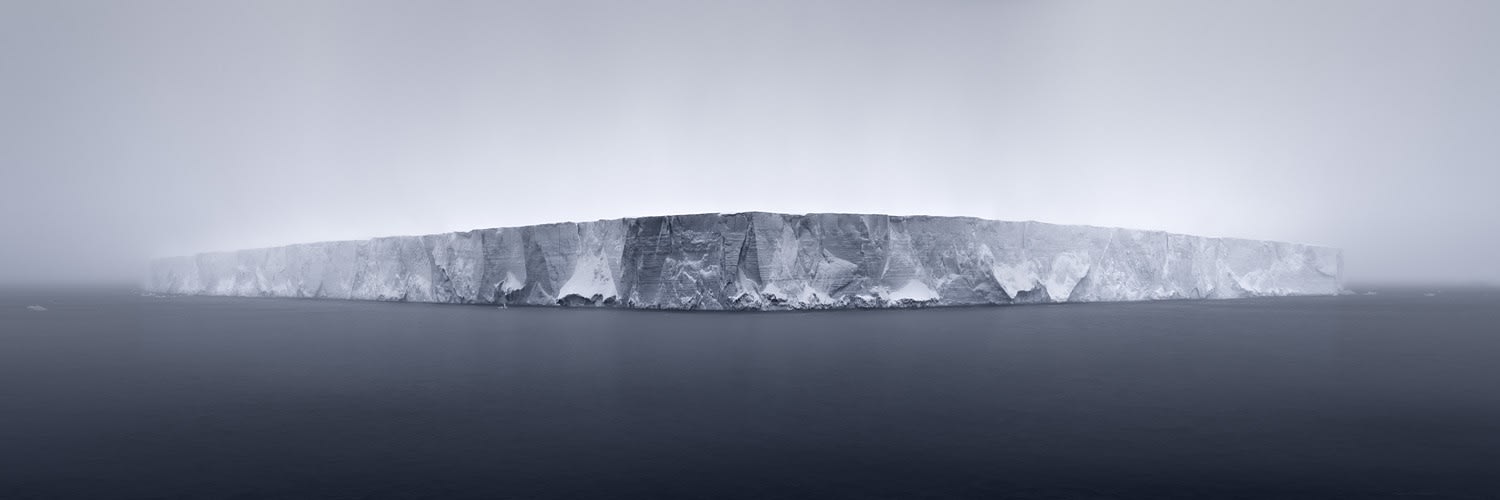 giant tabular iceberg in fog, antartica, 2007 14 x 42 in., Ed. 7 & 2 APs 23 x 69 in., Ed. 10 & 2 APs