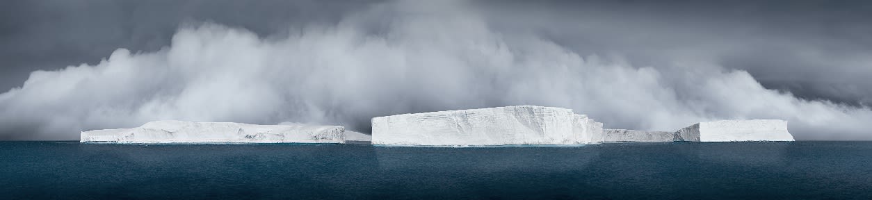 iceberg generating fog in antartica, 2007 14 x 52 in., Ed. 7 & 2 APs 23 x 100 in., Ed. 10 & 2 APs