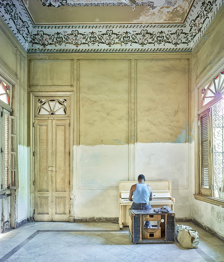 piano player, Havana, Cuba, 2014 26 x 21 in., Ed. 7 & 2AP 40 x 32 in., Ed. 7 & 2AP 55 x 44 in., Ed. 10 & 2AP 73 1/2 x 59 in., Ed. 5 & 2AP
