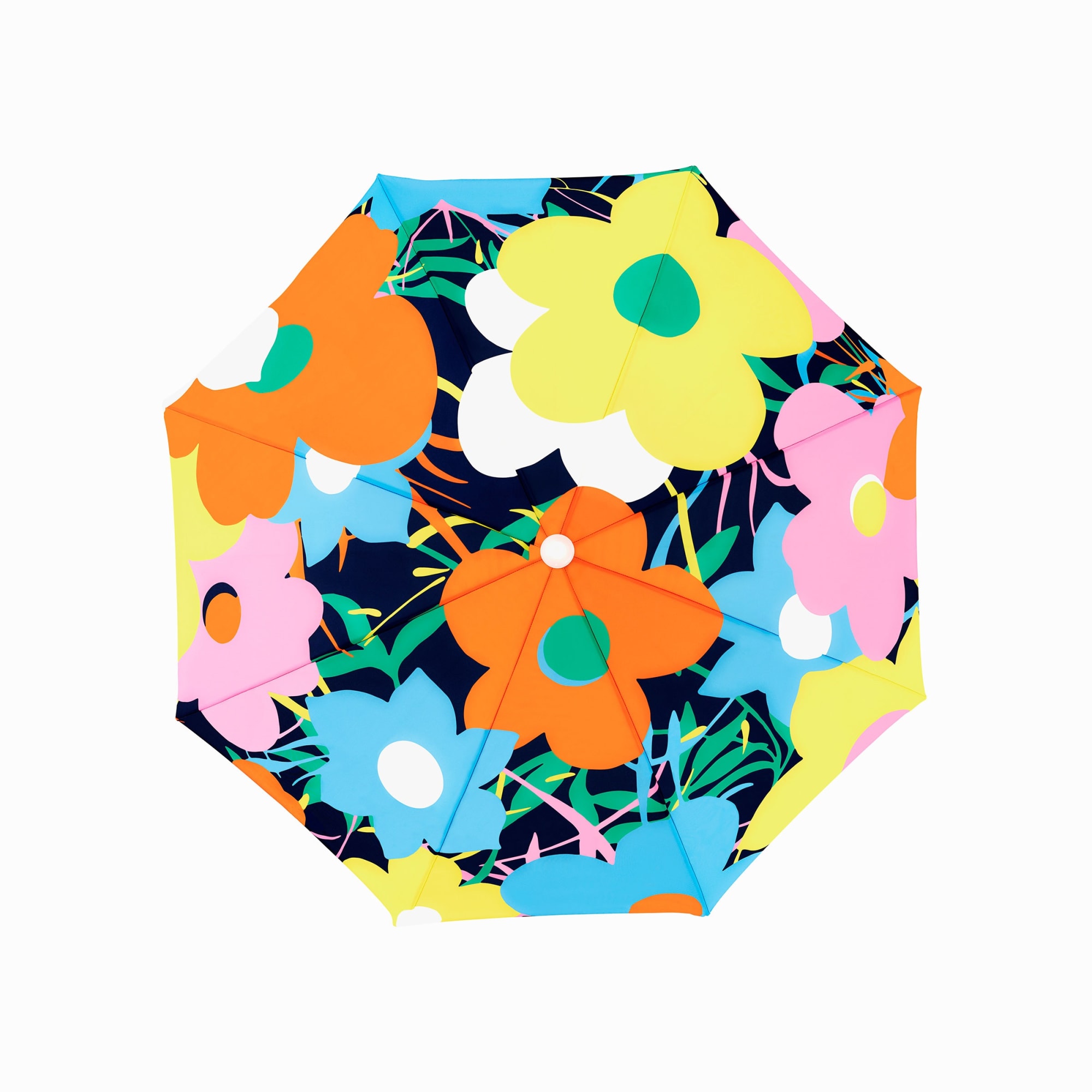 yellow floral beach umbrella, 2019 20 x 20 in., Ed. 7 36 x 36 in., Ed. 7 43 x 43 in., Ed. 7 58 x 58 in., Ed. 7