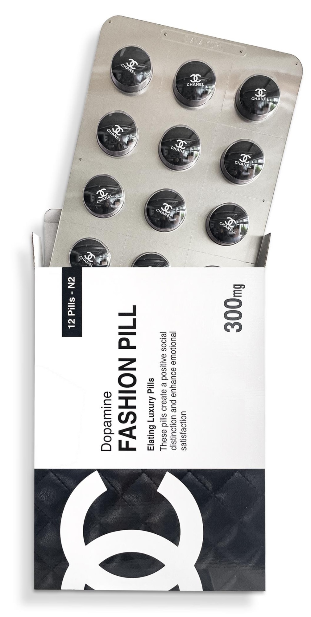 Fashion Pill - Chanel 1, 2024 39 3/8 x 15 3/4 x 4 in., Ed. 8 51 1/5 x 20 1/8 x 5 1/8 in., Ed. 8 63 x 24 1/4 x 5 7/8 in., Ed. 8