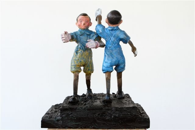 Two Pinocchios in Blue, 2010 31 1/2 x 28 x 19 1/2 in., Ed. 8