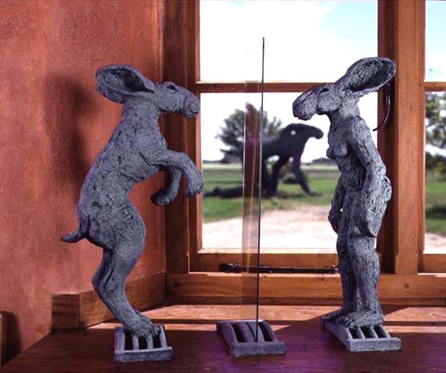 Lady Hare in a Mirror, 2001 27 x 10 x 10 in., Ed. 9