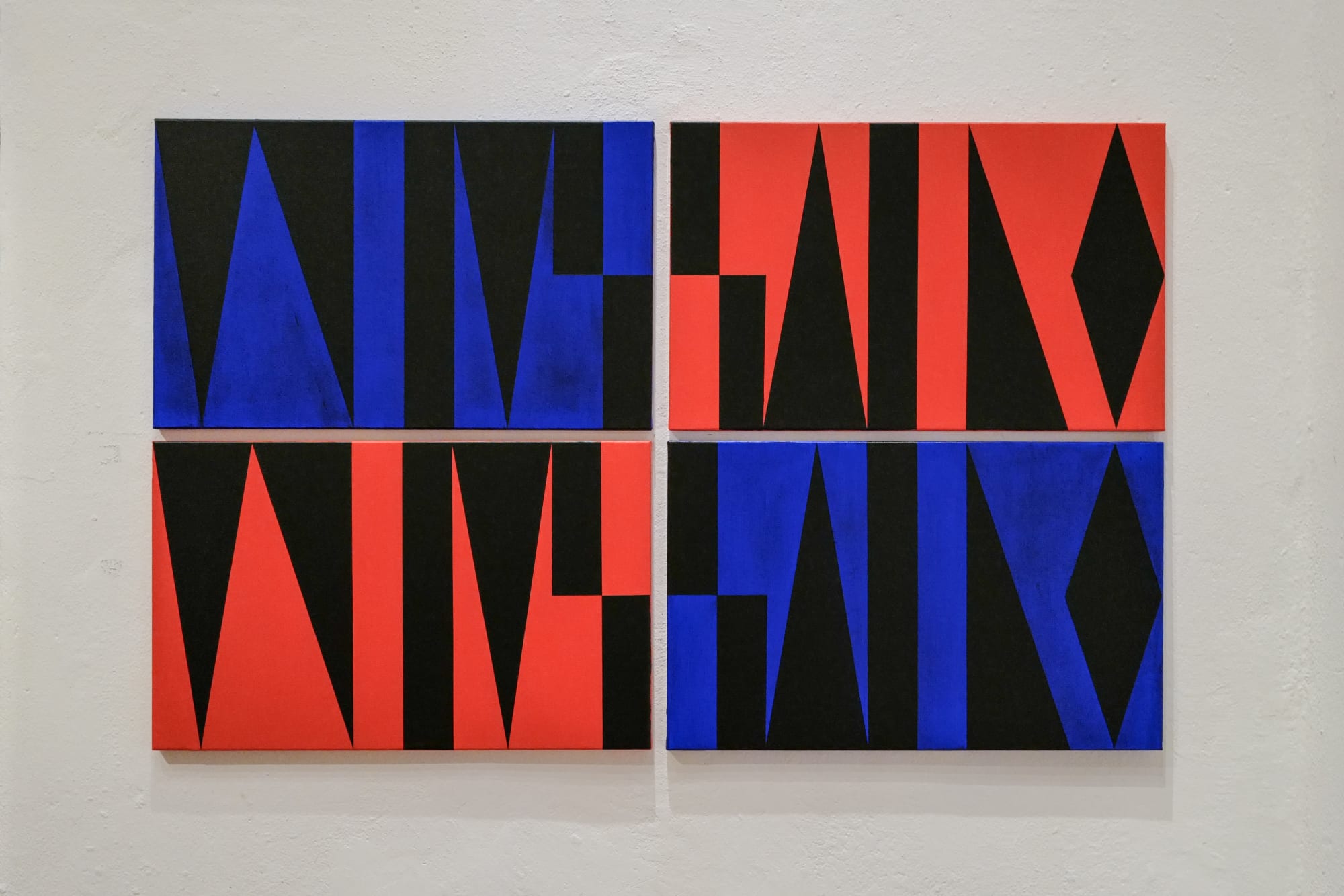 Untitled (Taína/Taino), 2024, acrylic on linen, 33 7/8 x 52 in (86 x 132 cm)