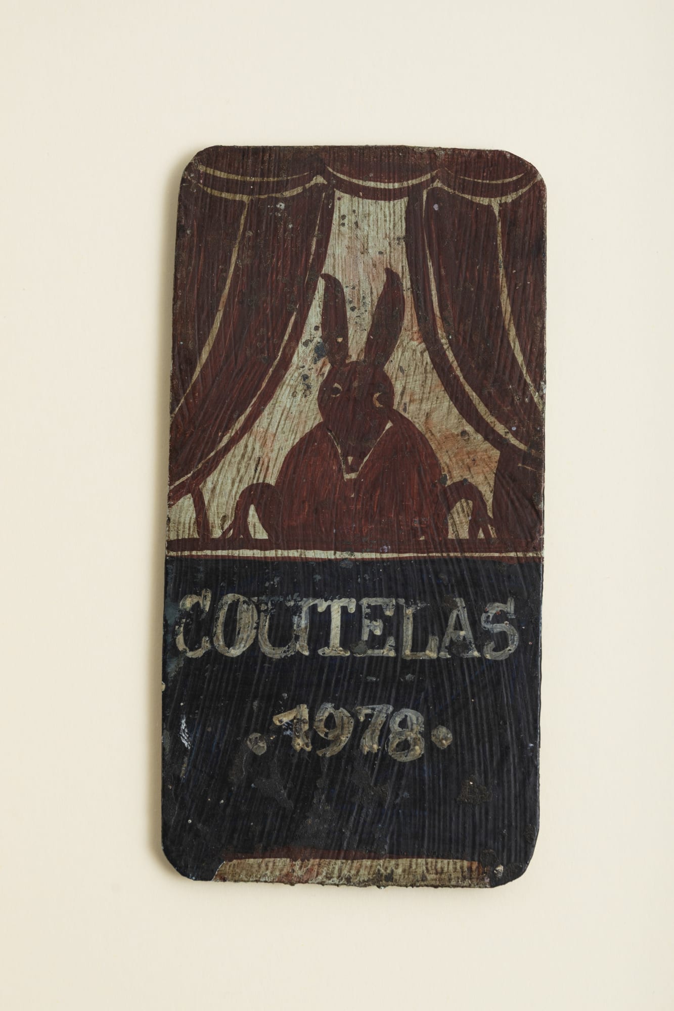 Robert Coutelas Mes Nuits, 1978 Oil on cardboard 11 x 5 cm