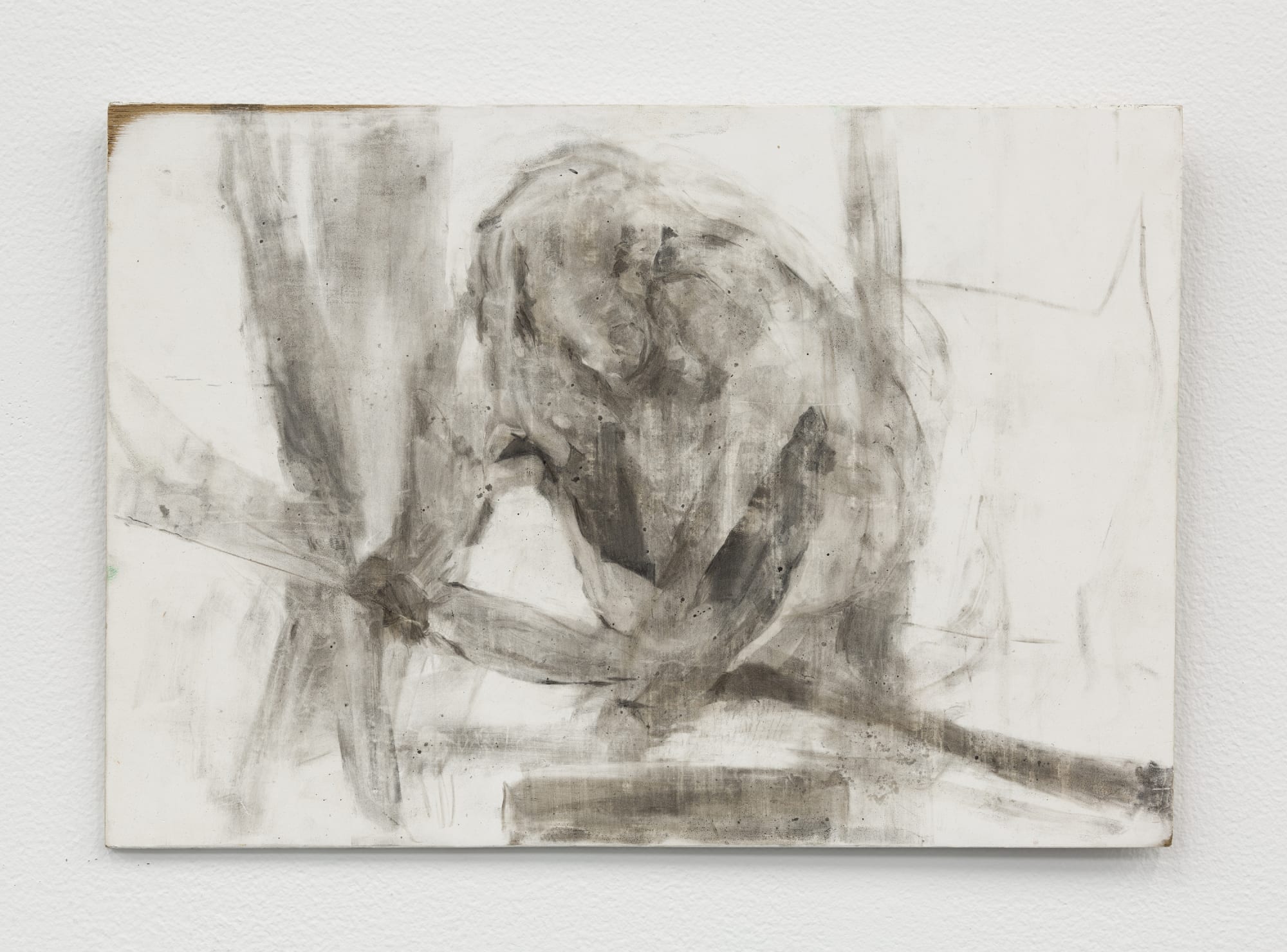 Beau Mendes Untitled, 2021 Charcoal and marble dust on panel 22.9 x 33 cm
