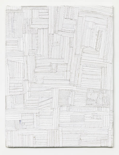 Sergej Jensen Untitled, 2019 Acrylic on sewn linen 100 x 77 cm