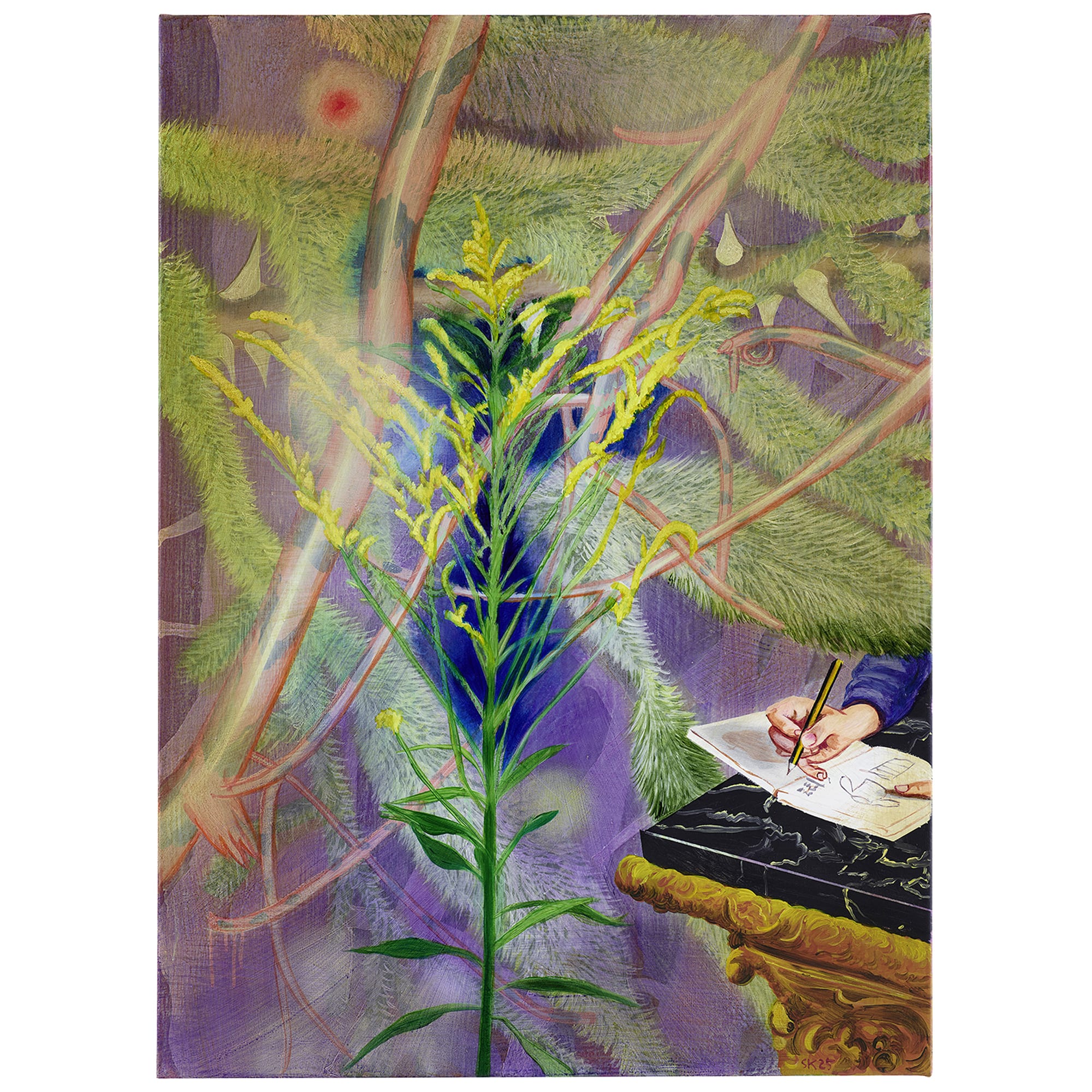 Goldrute, 2025 Acrylic on canvas 110 x 80 cm