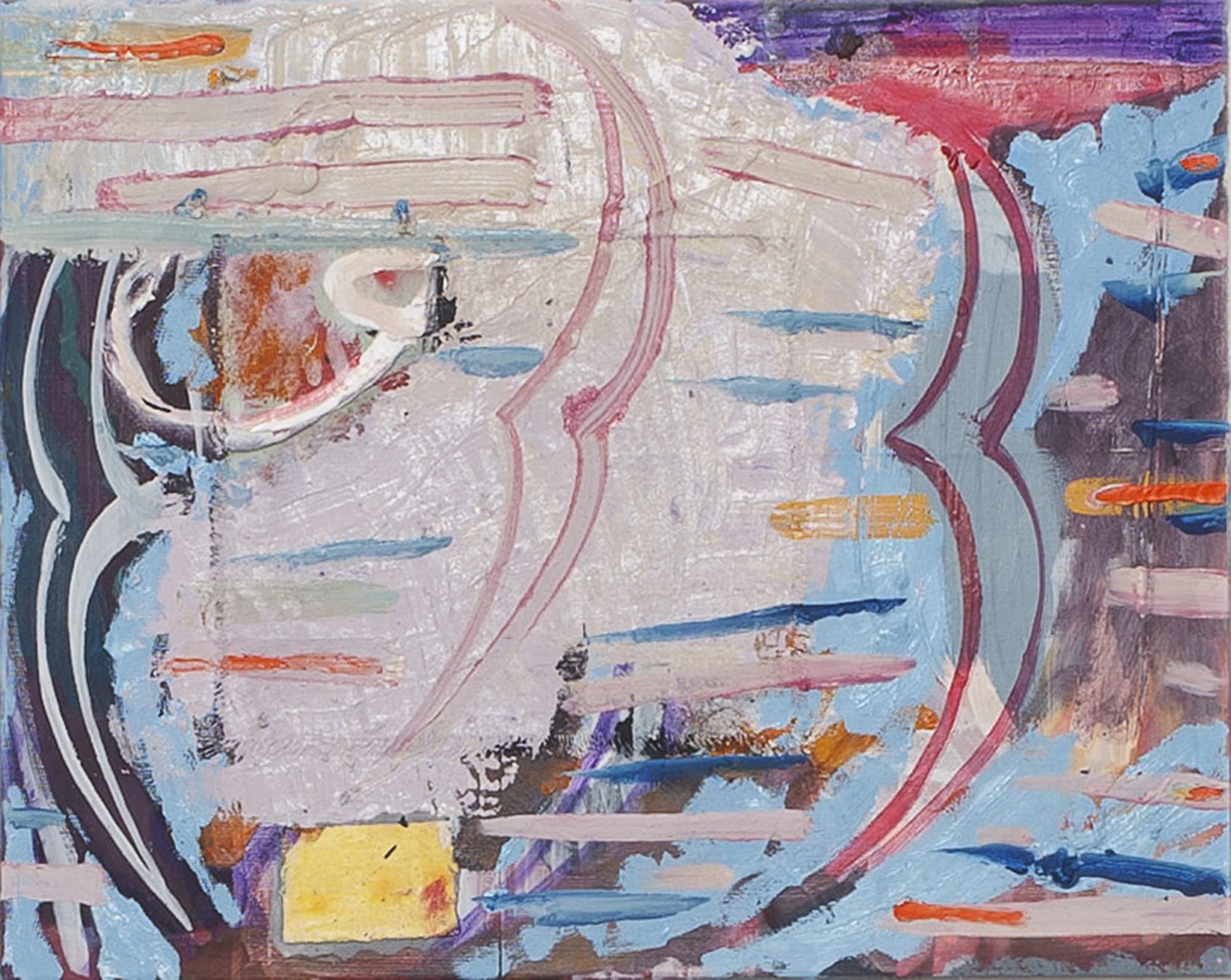 “Halo” (2025), oil on canvas by Asger Harbou Gjerdevik, part of In Motion at Alice Folker Gallery.