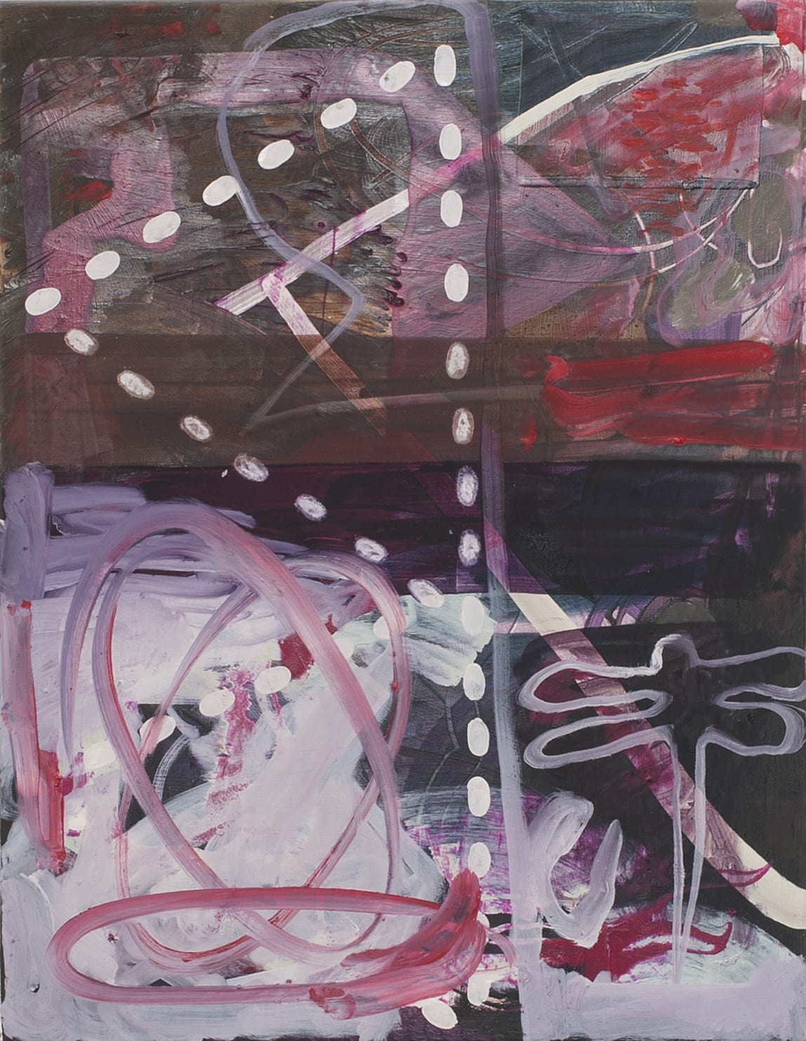 “Routes” (2025), oil on canvas by Asger Harbou Gjerdevik, part of In Motion at Alice Folker Gallery.