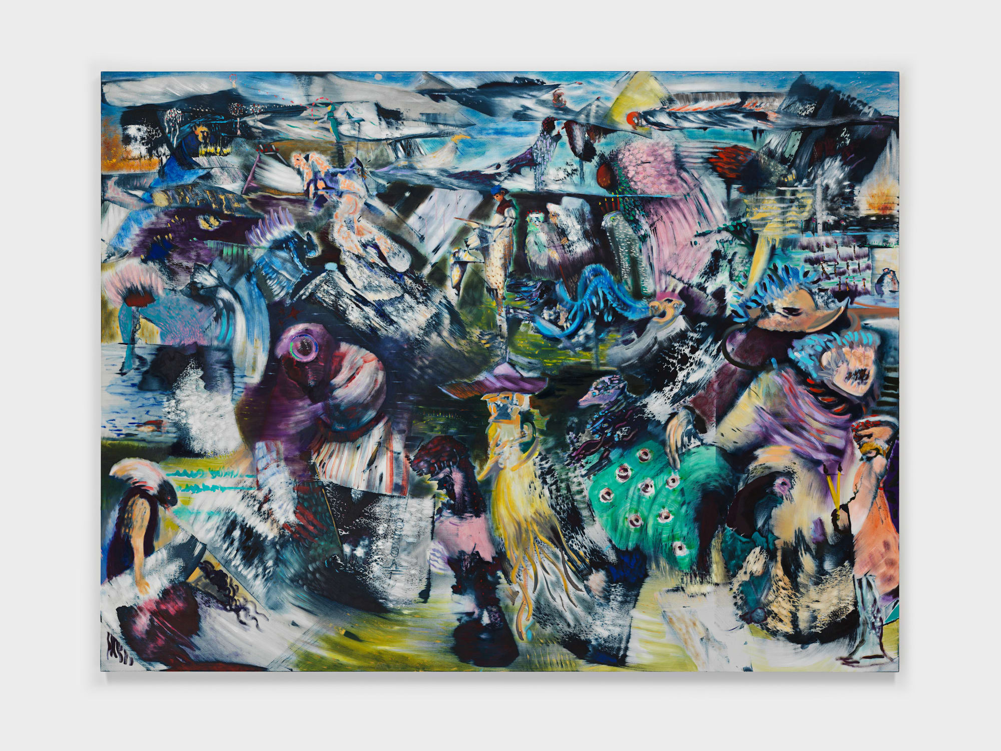 ALI BANISADR Omen, 2025 oil on linen 66 x 88 inches 167.6 x 223.5 cm