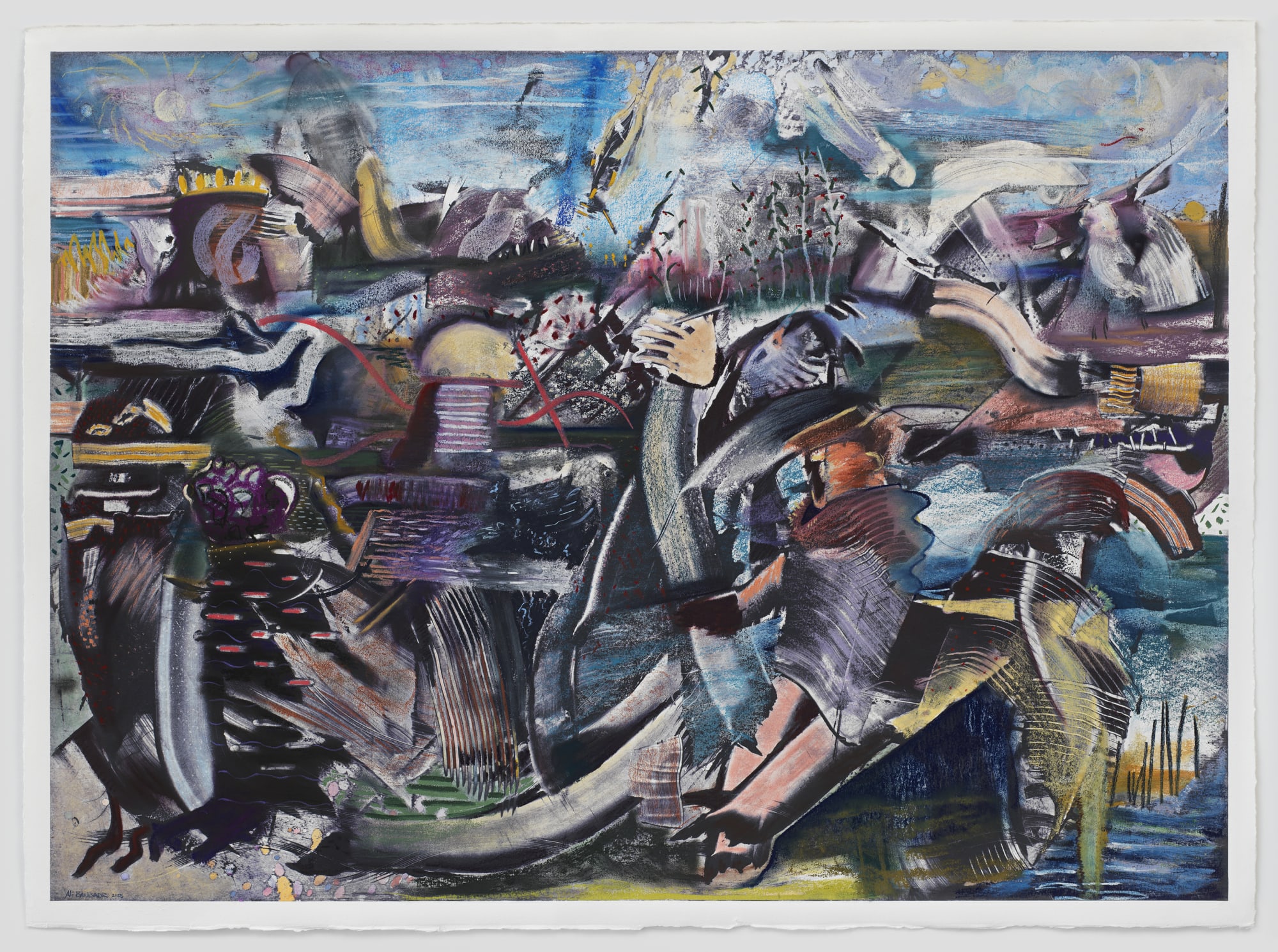 ALI BANISADR The Parting, 2025 pastel and mixed media on paper 40 x 55 inches 101.6 x 139.7 cm