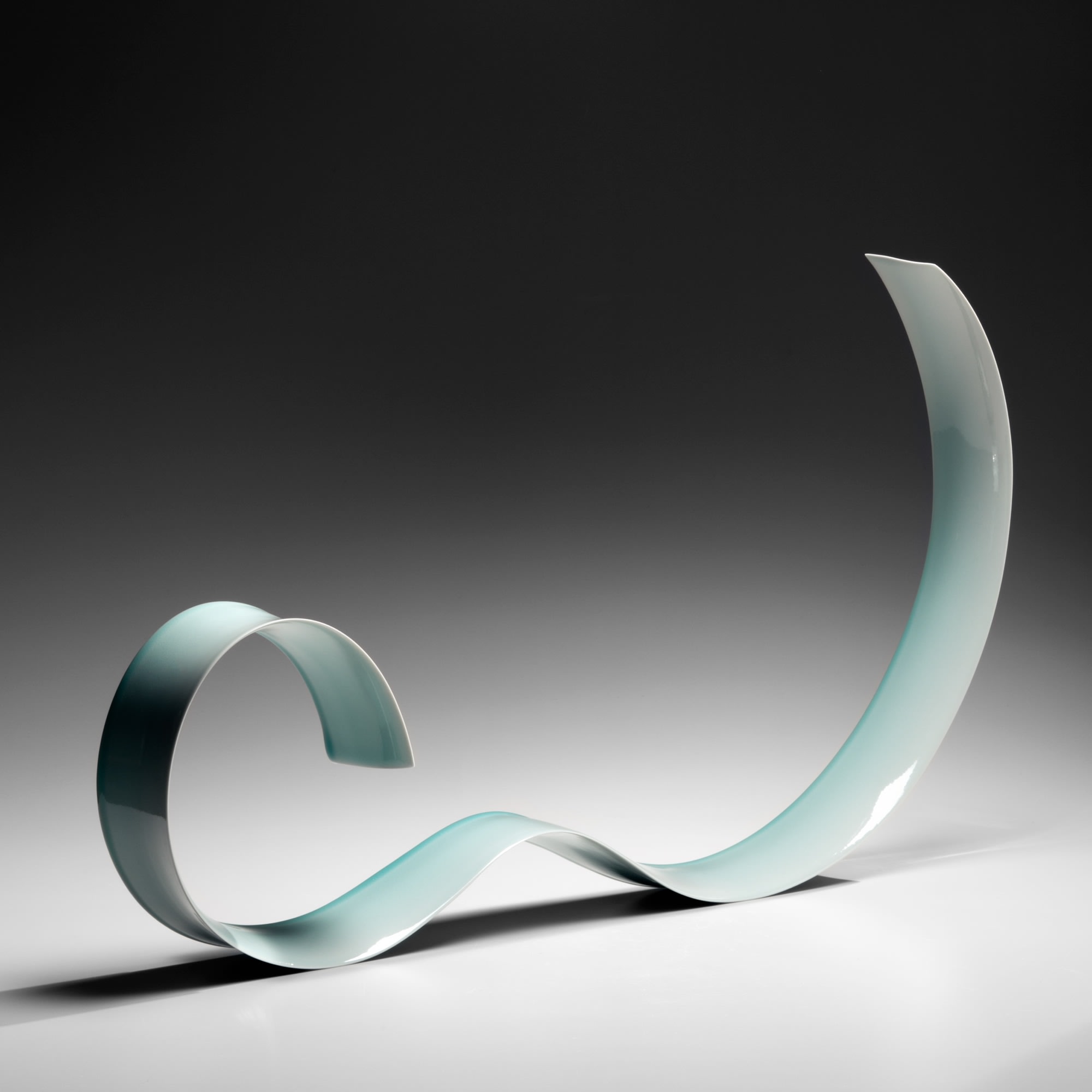 Kino Satoshi (b. 1987) Oroshi 16-27 2016 Glazed porcelain 17 3/8 x 29 7/8 x 2 7/8 in. Inv# 10055 SOLD