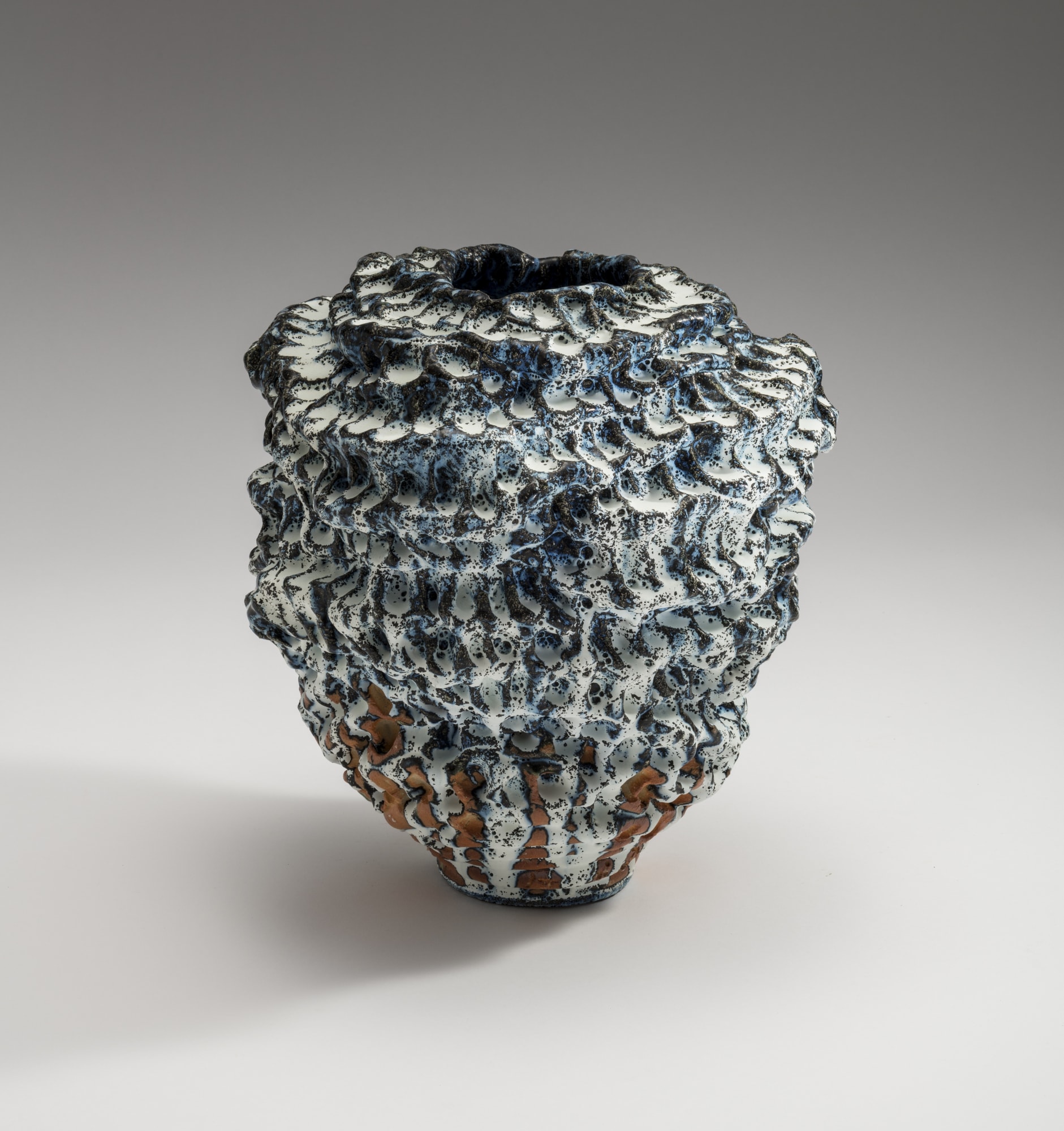 Hoshino Satoru (b. 1945) Spring Snow 17-3 2017 Glazed stoneware 18 x 17 1/4 x 17 5/8 inches Inv# 10651 SOLD