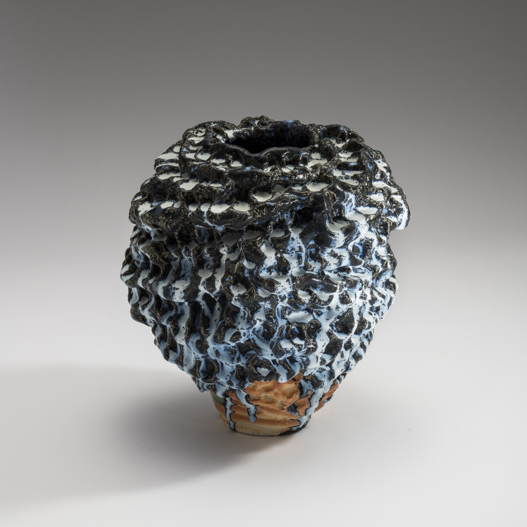 Hoshino Satoru (b. 1945) Spring Snow 17-6 2017 Glazed stoneware 16 1/4 x 14 3/4 x 14 1/2 inches Inv# 10654 SOLD