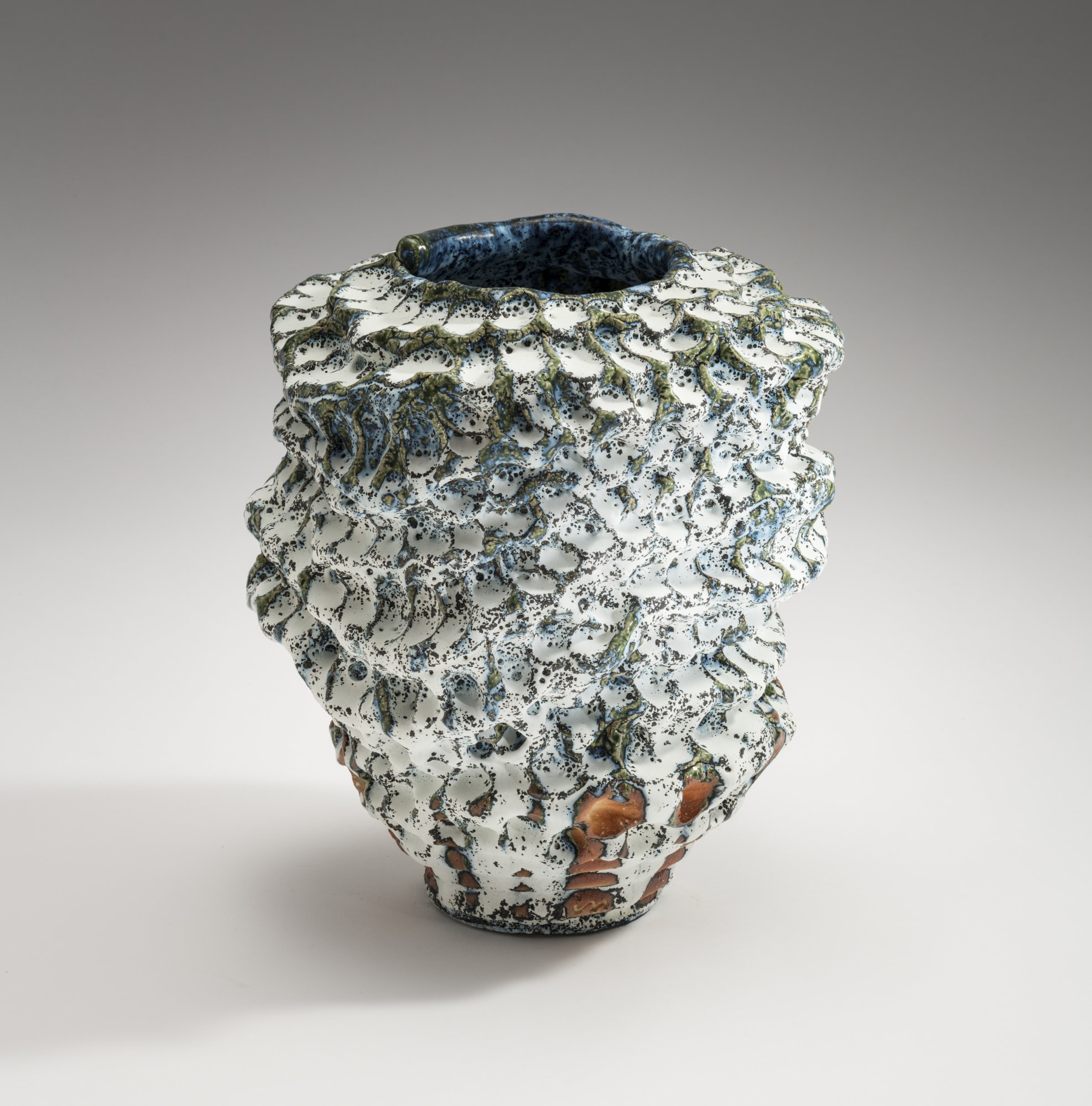 Hoshino Satoru (b. 1945) Spring Snow 17-7 2017 Glazed stoneware 14 7/8 x 13 1/4 x 13 inches Inv# 10655 SOLD