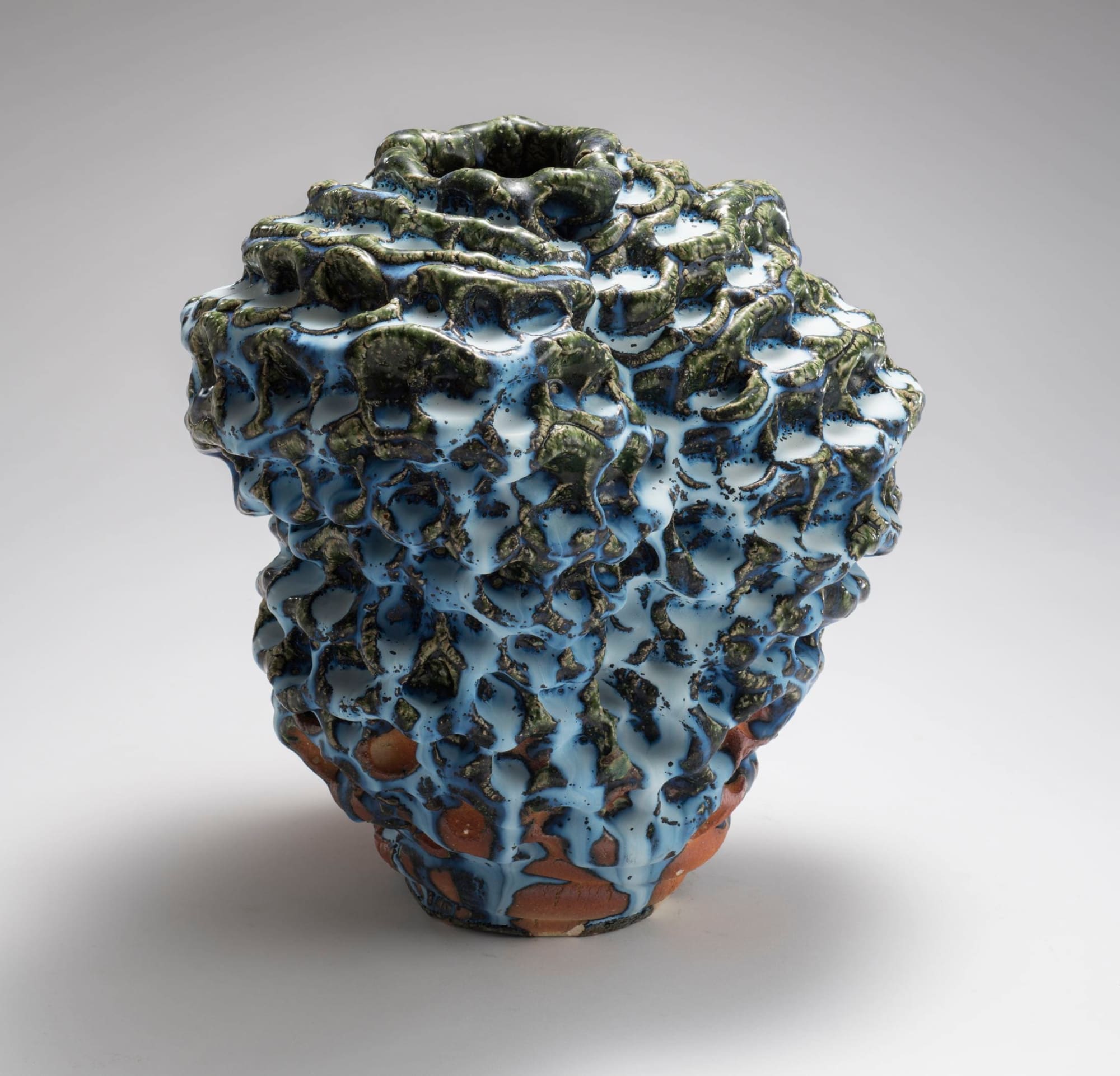 Hoshino Satoru (b. 1945) Spring Snow 18-4 2018 Glazed stoneware 13 3/8 x 12 1/8 x 13 inches Inv# 10670 SOLD