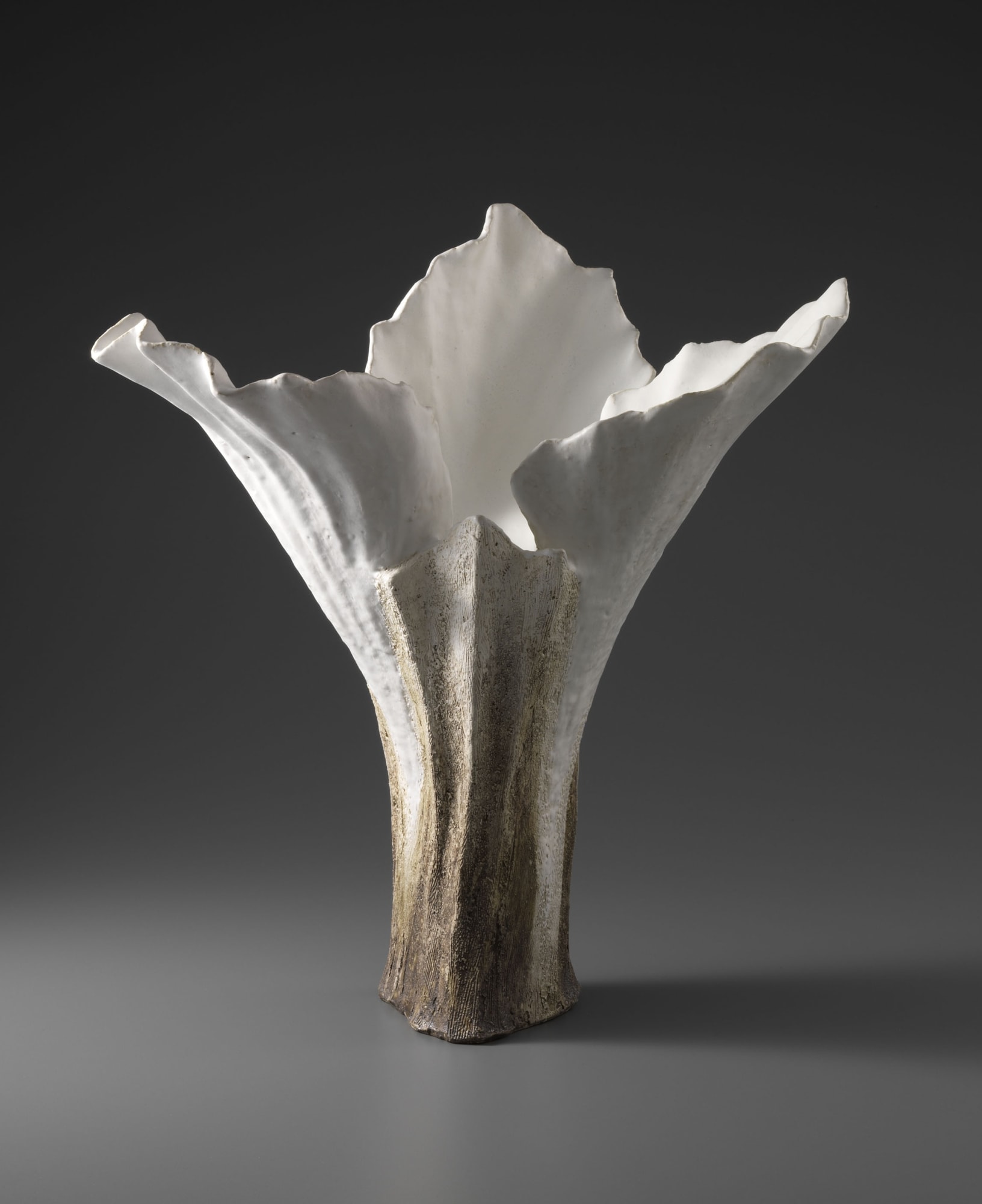 Koike Shōko (b.1943) White Form 2017 Glazed stoneware 21 1/2 x 17 1/2 x 16 1/8 inches Inv# 10802 SOLD
