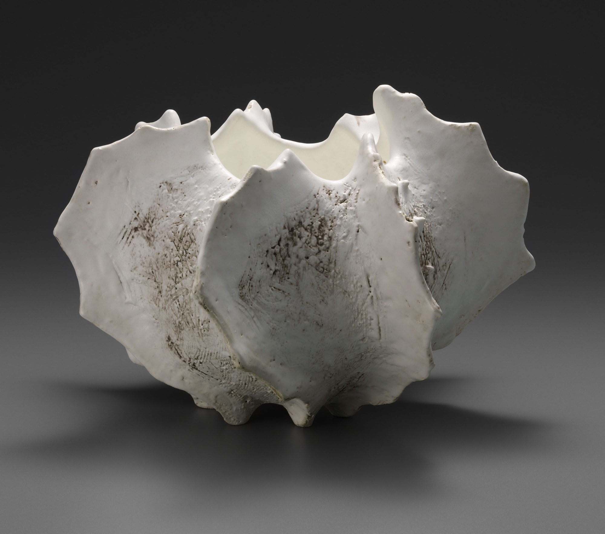 Koike Shōko (b. 1943) White Form 2018 Glazed stoneware 9 x 12 1/2 x 12 1/2 inches Inv# 10811 SOLD