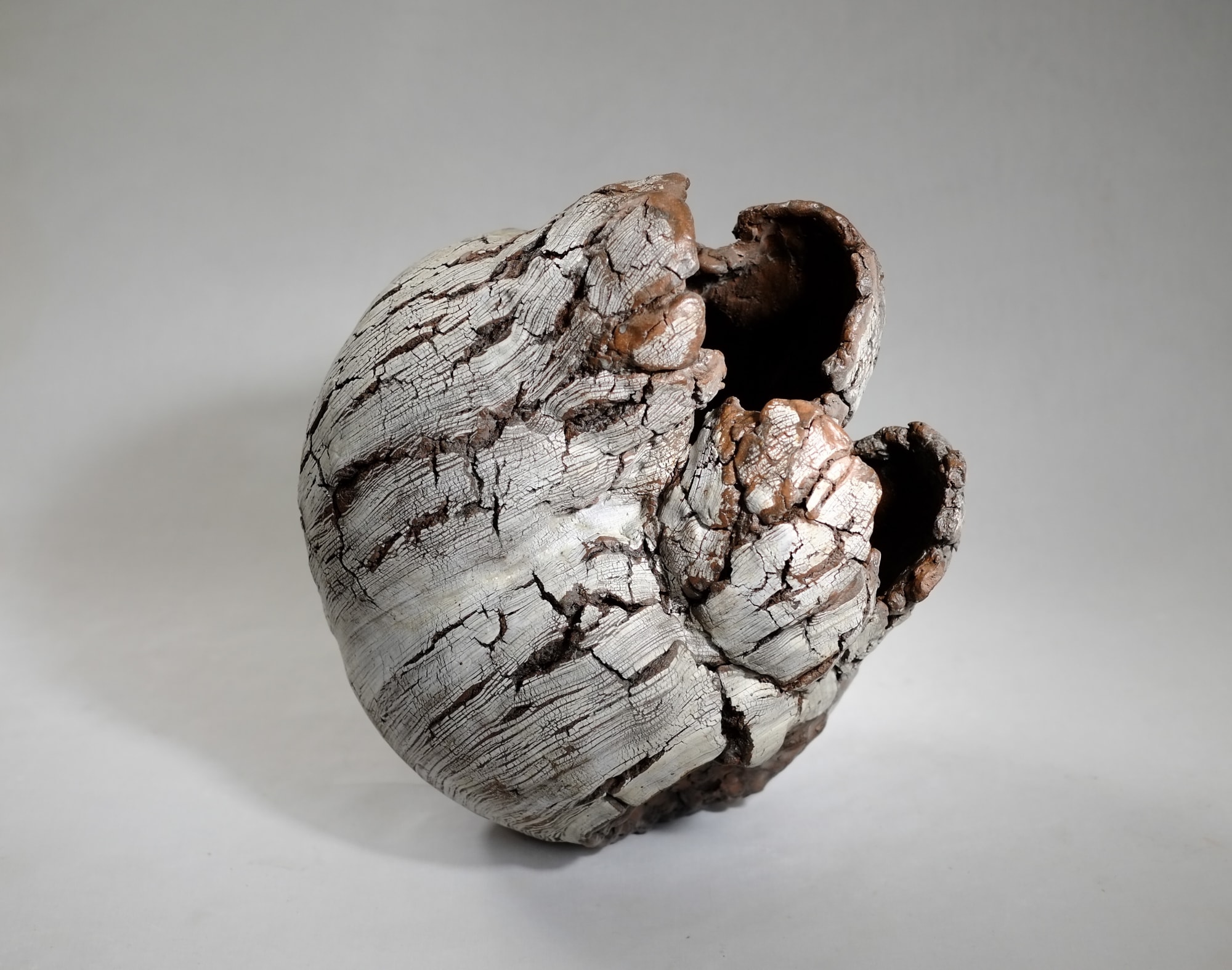 Futamura Yoshimi (b. 1959) Rebirth 2017 Stoneware and porcelain slip 16 1/8 x 16 1/2 x 15 inches Inv# 10917 SOLD