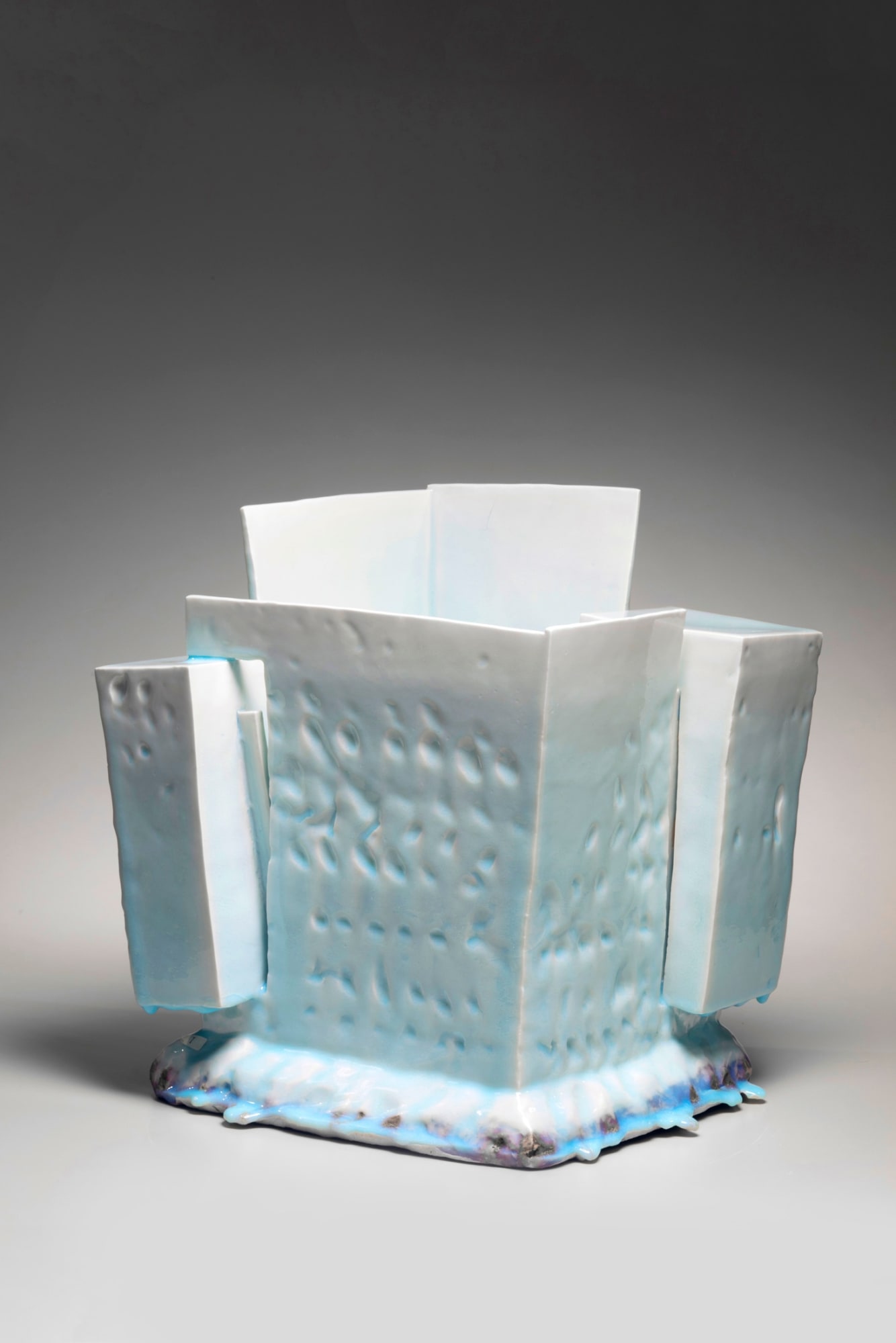 Yoshikawa Masamichi (b. 1946) Kayō: Gorgeous Effigy 2018 Bluish white-glazed porcelain 18 x 14 3/4 x 16 1/2 inches Inv# 10886 SOLD