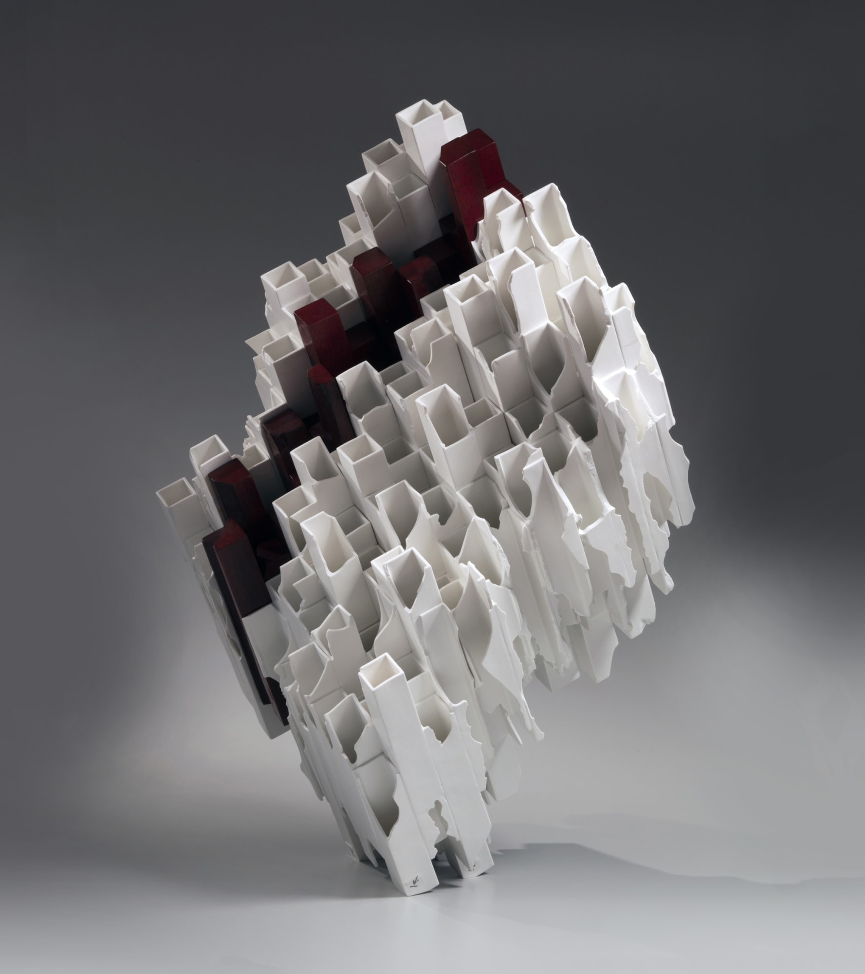 Takeuchi Kōzō (b. 1977) Modern Remains: Intention 2018 Porcelain, lacquer on wood 31 1/4 x 21 1/2 x 16 inches Inv# 10847 SOLD