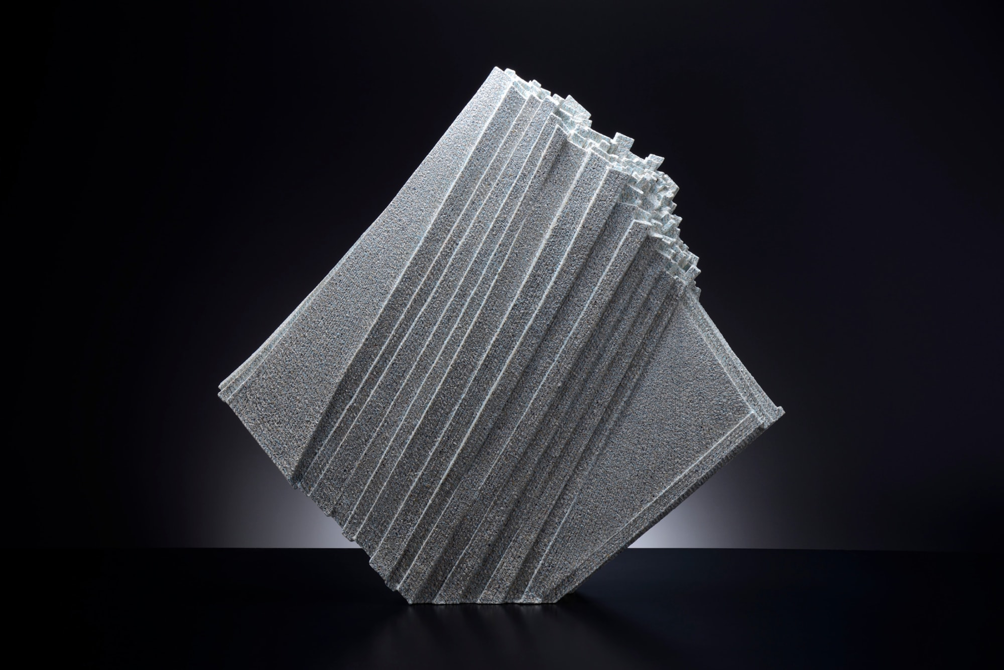 Kishi Eiko (b. 1948) Sculpture - Compilation of Recollected Images 2017 (started 2016) Shigaraki stoneware with colored-chamotte inlays 27 1/2 x 29 1/8 x 5 1/8 in. Inv# 11049 SOLD